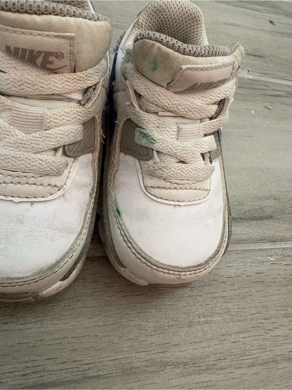 Nike Air Max 90 EasyOn Toddler Play Sneakers White Racer Blue Size 4.5